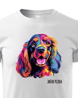 Dětské tričko s potiskem plemene Anglický kokršpaněl s volitelným jménem