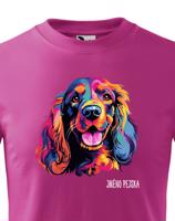 Dětské tričko s potiskem plemene Anglický kokršpaněl s volitelným jménem