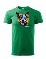 Dětské tričko s potiskem plemene Austrálsky dobytkársky pes s volitelným jménem