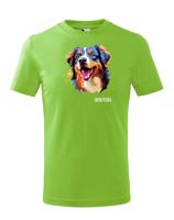 Dětské tričko s potiskem plemene Australský ovčák s volitelným jménem