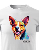 Dětské tričko s potiskem plemene Basenji s volitelným jménem