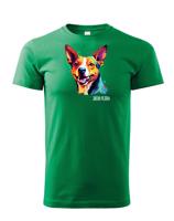 Dětské tričko s potiskem plemene Basenji s volitelným jménem