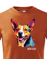 Dětské tričko s potiskem plemene Basenji s volitelným jménem