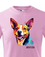 Dětské tričko s potiskem plemene Basenji s volitelným jménem