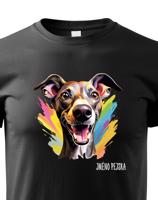 Dětské tričko s potiskem plemene Italský chrtík s volitelným jménem