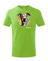 Dětské tričko s potiskem plemene Italský chrtík s volitelným jménem