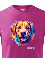 Dětské tričko s potiskem plemene Labradorský retrívr s volitelným jménem