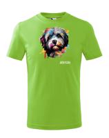 Dětské tričko s potiskem plemene Lhasa Apso s volitelným jménem