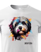 Dětské tričko s potiskem plemene Lhasa Apso s volitelným jménem