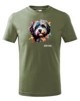 Dětské tričko s potiskem plemene Lhasa Apso s volitelným jménem