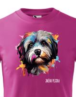Dětské tričko s potiskem plemene Lhasa Apso s volitelným jménem