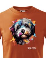 Dětské tričko s potiskem plemene Lhasa Apso s volitelným jménem