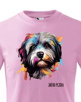 Dětské tričko s potiskem plemene Lhasa Apso s volitelným jménem
