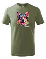 Dětské tričko s potiskem plemene Německý ovčák s volitelným jménem