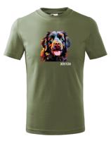 Dětské tričko s potiskem plemene Novofundlandský pes s volitelným jménem