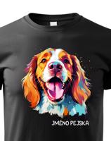 Dětské tričko s potiskem plemene Velššpringlšpaněl s volitelným jménem
