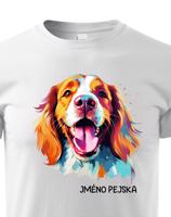 Dětské tričko s potiskem plemene Velššpringlšpaněl s volitelným jménem