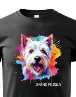 Dětské tričko s potiskem plemene West Highland White teriér s volitelným jménem