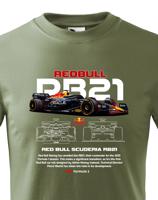 Dětské tričko s potiskem Red Bull RB21-  tričko pro milovníky F1