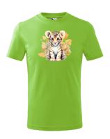 Dětské tričko s potiskem roztomilého tygříka