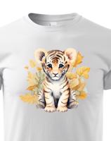 Dětské tričko s potiskem roztomilého tygříka