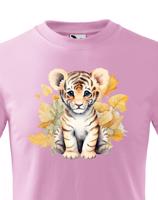 Dětské tričko s potiskem roztomilého tygříka