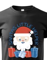 Dětské tričko s potiskem Santu a nápisem Santův pomocník - vánoční dětské tričko