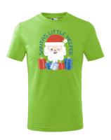 Dětské tričko s potiskem Santu a nápisem Santův pomocník - vánoční dětské tričko