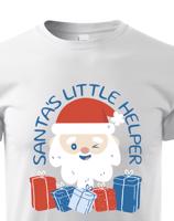 Dětské tričko s potiskem Santu a nápisem Santův pomocník - vánoční dětské tričko