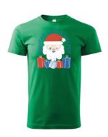 Dětské tričko s potiskem Santu a nápisem Santův pomocník - vánoční dětské tričko