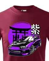 Dětské tričko s potiskem Toyota Purple Supra  -  tričko pro milovníky aut