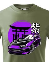 Dětské tričko s potiskem Toyota Purple Supra  -  tričko pro milovníky aut