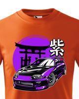 Dětské tričko s potiskem Toyota Purple Supra  -  tričko pro milovníky aut