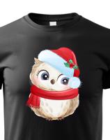 Dětské tričko s potiskem Vánoční sovičky - roztomilé dětské tričko