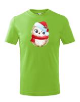 Dětské tričko s potiskem Vánoční sovičky - roztomilé dětské tričko