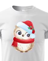 Dětské tričko s potiskem Vánoční sovičky - roztomilé dětské tričko