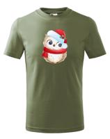 Dětské tričko s potiskem Vánoční sovičky - roztomilé dětské tričko