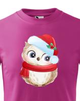 Dětské tričko s potiskem Vánoční sovičky - roztomilé dětské tričko