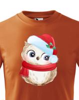 Dětské tričko s potiskem Vánoční sovičky - roztomilé dětské tričko