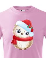 Dětské tričko s potiskem Vánoční sovičky - roztomilé dětské tričko