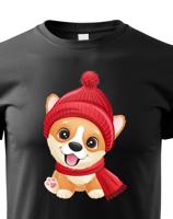 Dětské tričko s potiskem Vánočního pejska - roztomilé dětské tričko