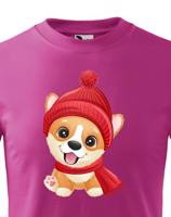 Dětské tričko s potiskem Vánočního pejska - roztomilé dětské tričko