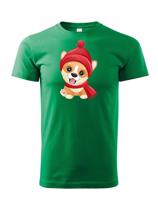 Dětské tričko s potiskem Vánočního pejska - roztomilé dětské tričko