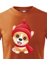 Dětské tričko s potiskem Vánočního pejska - roztomilé dětské tričko