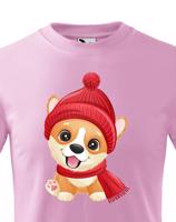 Dětské tričko s potiskem Vánočního pejska - roztomilé dětské tričko