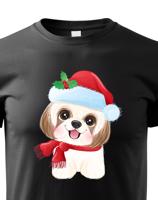 Dětské tričko s potiskem Vánočního pejska - roztomilé dětské tričko