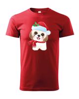 Dětské tričko s potiskem Vánočního pejska - roztomilé dětské tričko