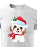 Dětské tričko s potiskem Vánočního pejska - roztomilé dětské tričko