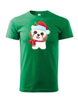 Dětské tričko s potiskem Vánočního pejska - roztomilé dětské tričko