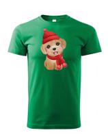 Dětské tričko s potiskem Vánočního pejska - roztomilé dětské tričko